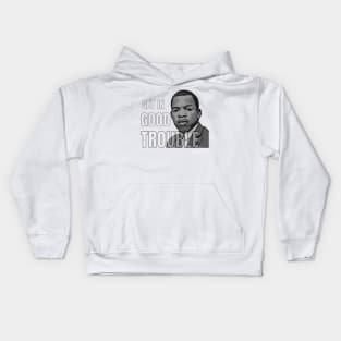 Good Trouble: John Lewis - Black and Grey Kids Hoodie